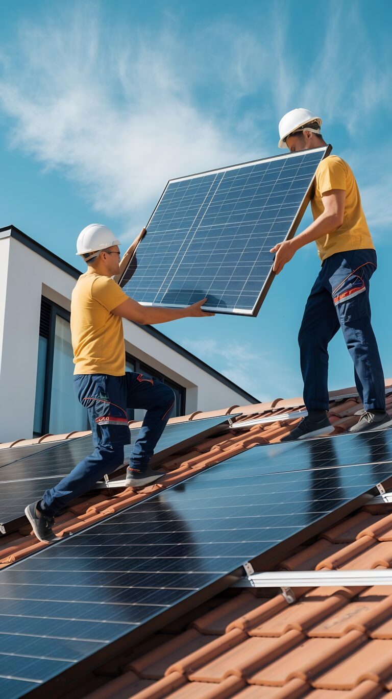 male-team-engineers-installing-standalone-solar-photovoltc-panel-system-electricians-lifting-blue-s